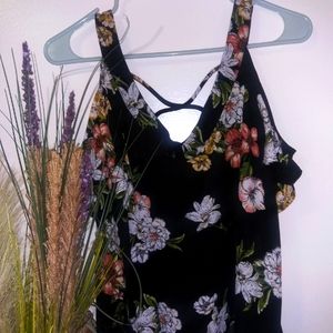 Floral Cold Shoulder Top